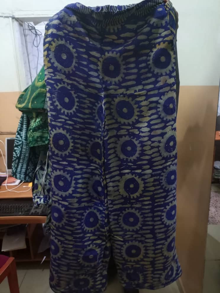 Adire Pant Trouser With Side Aso-Oke